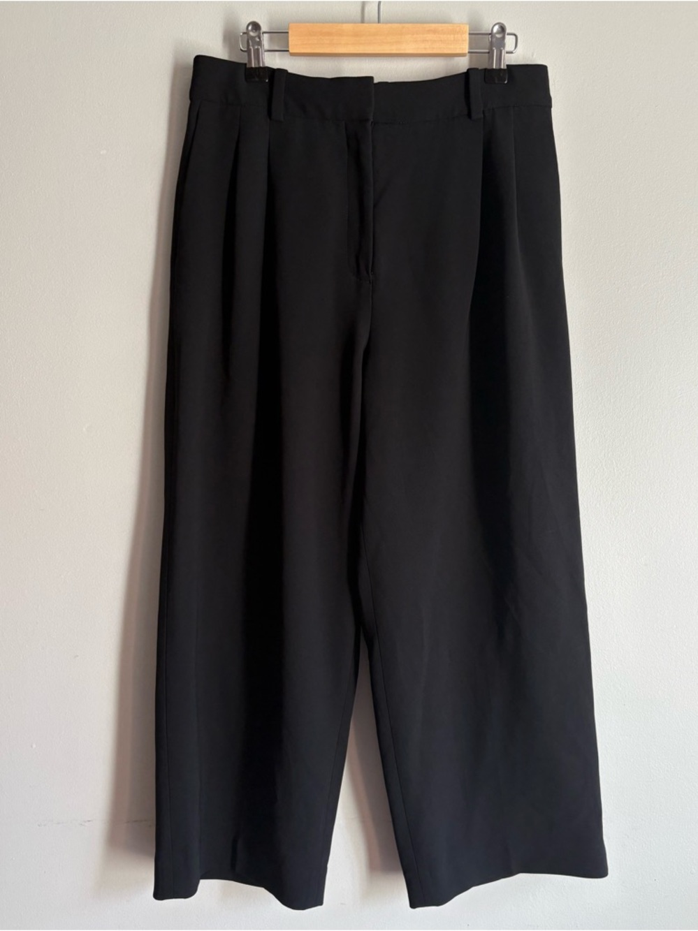 Babaton Cropped Black Wide-Leg Women’s Trousers
